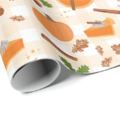 Pumpkin Pie Autumn Fall Pattern Geschenkpapier (Rolleneckpunkt)