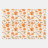Pumpkin Pie Autumn Fall Pattern Geschenkpapier Set (Vorderseite 3)