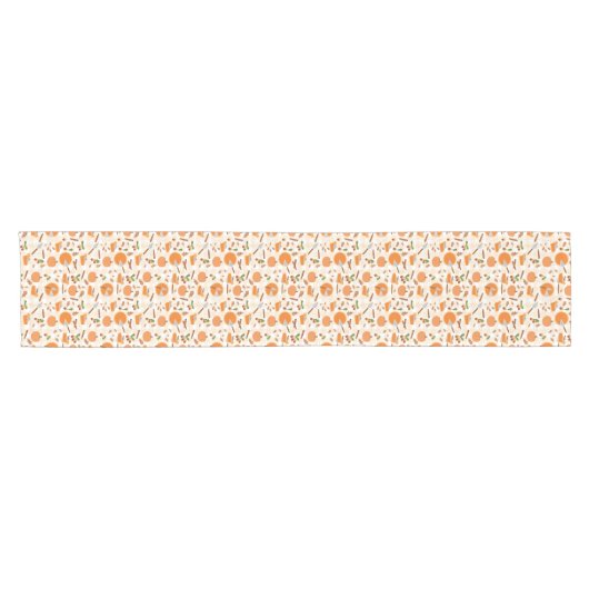 Pumpkin Pie Autumn Fall Pattern Kurzer Tischläufer (Horizontal)