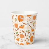Pumpkin Pie Autumn Fall Pattern Pappbecher (Links)