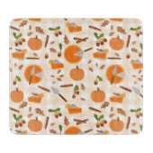 Pumpkin Pie Autumn Fall Pattern Schneidebrett (Vorderseite)