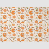 Pumpkin Pie Autumn Fall Pattern Seidenpapier (Vorderseite)