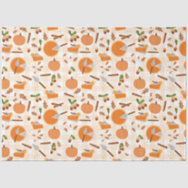 Pumpkin Pie Autumn Fall Pattern Seidenpapier