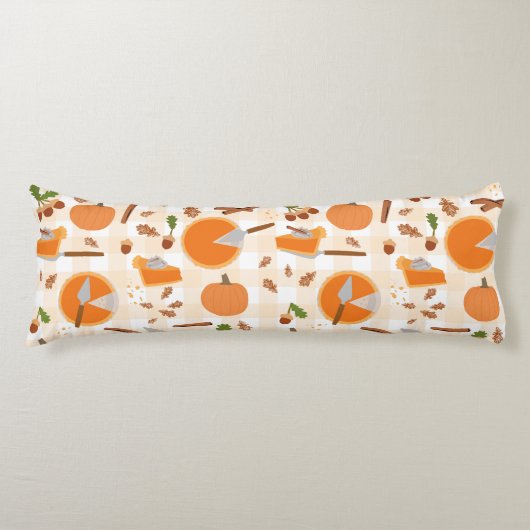 Pumpkin Pie Autumn Fall Pattern Seitenschläferkissen (Vorderseite)