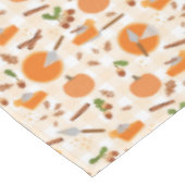 Pumpkin Pie Autumn Fall Pattern Tischdecke (Schrägansicht)