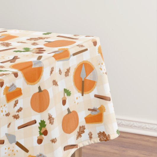 Pumpkin Pie Autumn Fall Pattern Tischdecke (Beispiel)