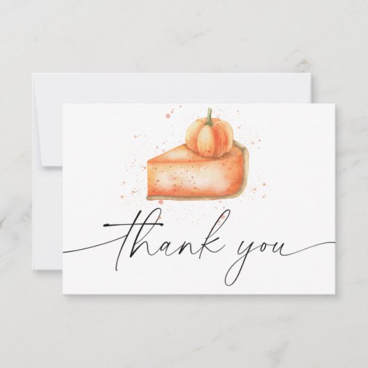 Pumpkin Pie Baby Dusche Danke (Vorderseite)