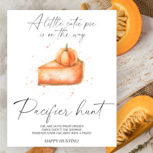 Pumpkin Pie Baby Dusche Spiel - Schnuller Jagd Poster