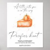 Pumpkin Pie Baby Dusche Spiel - Schnuller Jagd Poster (Vorne)