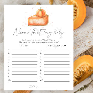 Pumpkin Pie - Benennen Sie das Lied Baby Dusche Ga