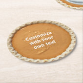 Pumpkin Pie Benutzerdefinierter Text Runder Pappuntersetzer (Angewinkelt)