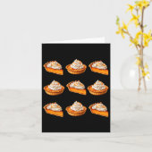 Pumpkin Pie Buffet Erntedank Ugly Costume Karte (Gelbe Blume)