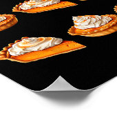 Pumpkin Pie Buffet Erntedank Ugly Costume Poster (Ecke)