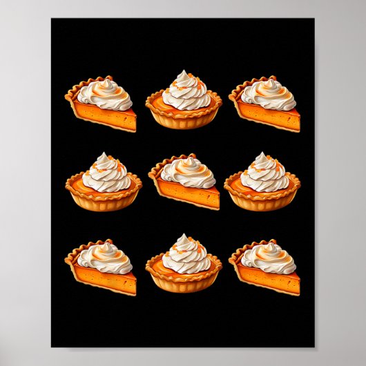 Pumpkin Pie Buffet Erntedank Ugly Costume Poster (Vorne)
