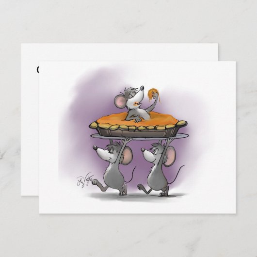 Pumpkin Pie Celebration Einladung (Vorne/Hinten)