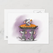 Pumpkin Pie Celebration Feiertagspostkarte (Vorne/Hinten)