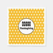 Pumpkin Pie Color Polka Dot Erntedank Napkins Serviette (Vorderseite)