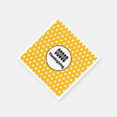 Pumpkin Pie Color Polka Dot Erntedank Napkins Serviette (Ecke)