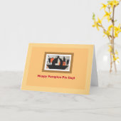 Pumpkin Pie Day Erntedank Karte (Gelbe Blume)