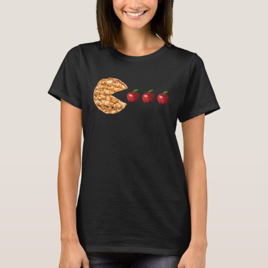 Pumpkin Pie Eating apple  Thanksgiving Turkey Day  T-Shirt (Vorderseite)