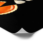 Pumpkin Pie Eating Cream Funny Erntedank Poster (Ecke)