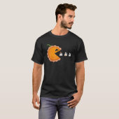 Pumpkin Pie Eating Whipped Cream Halloween Ghosts T-Shirt (Vorne ganz)