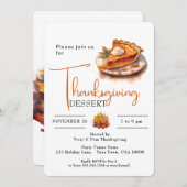 PUMPKIN PIE ERNTEDANK DESSERT EINLADUNG (Vorne/Hinten)