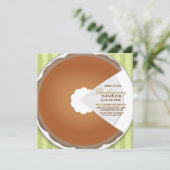 Pumpkin Pie Erntedank Dinner Einladung (Stehend Vorderseite)