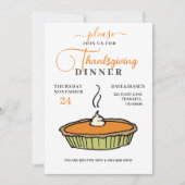 Pumpkin Pie, Erntedank Dinner Einladung (Vorderseite)