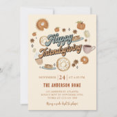Pumpkin Pie Erntedank Dinner Friendsgiving Einladung (Vorderseite)