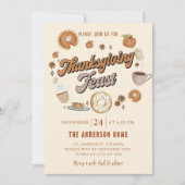 Pumpkin Pie Erntedank Dinner Friendsgiving Einladung (Vorderseite)