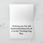 Pumpkin-Pie-Erntedank Feiertagskarte (Innenseite)