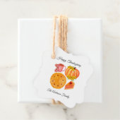 Pumpkin Pie Erntedank Orange White Geschenkanhänger (Beispiel)