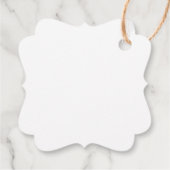 Pumpkin Pie Erntedank Orange White Geschenkanhänger (Rückseite)