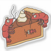 Pumpkin Pie Erntedank Shrimp Sticker (Vorderseite)