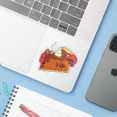 Pumpkin Pie Erntedank Shrimp Sticker (Laptop mit iPhone)