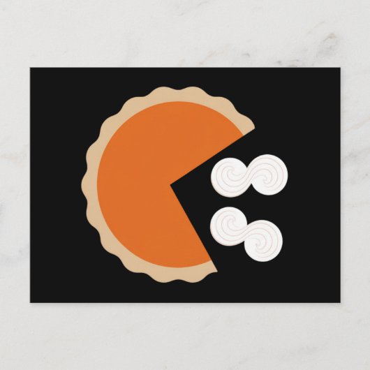 Pumpkin Pie Erntedank Spaß Pumpkin Saison Postkarte (Vorderseite)