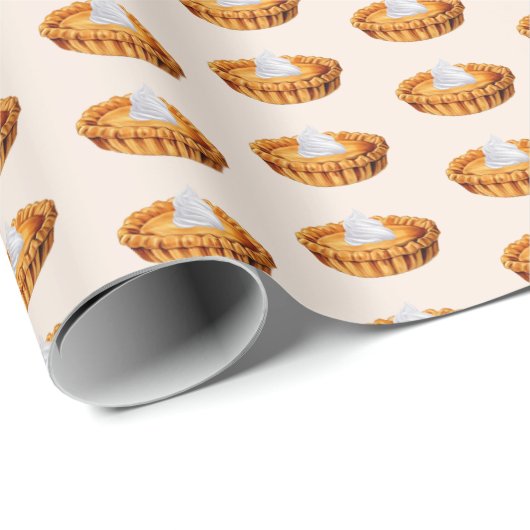 Pumpkin Pie Erntedank Wrapping Paper Geschenkpapier (Rolleneckpunkt)