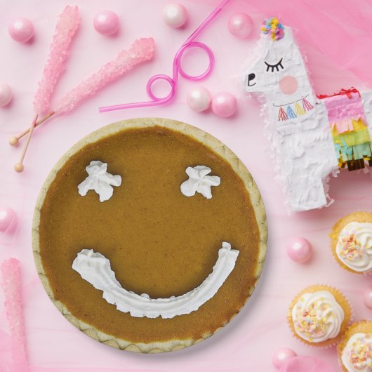 Pumpkin Pie Face Pappteller (Party)