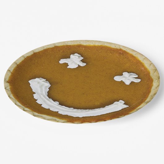 Pumpkin Pie Face Pappteller (Schrägansicht)