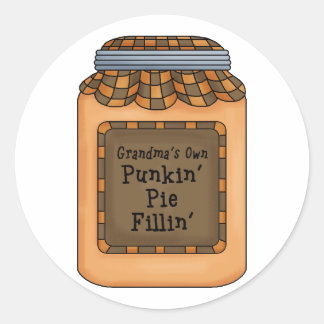Pumpkin Pie Fillin Runder Aufkleber