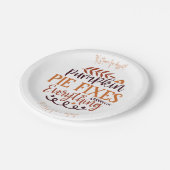 Pumpkin Pie Fixes Alles - Custom Erntedank Pappteller (Schrägansicht)