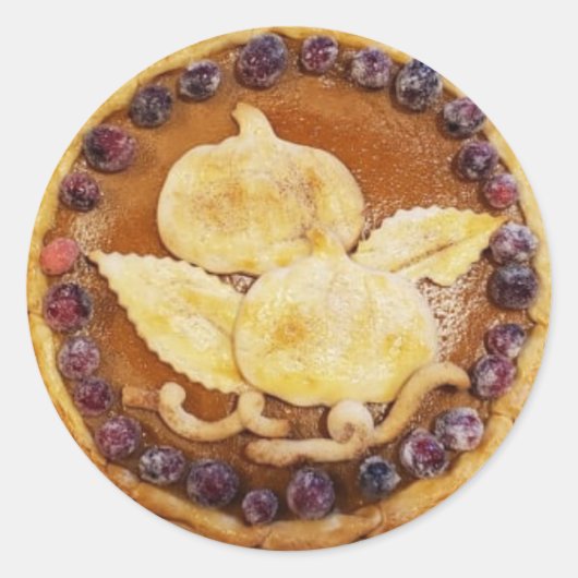 Pumpkin Pie Food Foto Runder Aufkleber (Vorderseite)