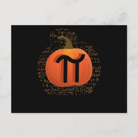 Pumpkin Pie Funny Halloween Pi Day Pun Postkarte (Vorderseite)