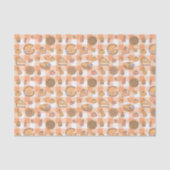 Pumpkin Pie Gingham Tissue Paper Seidenpapier (Vorderseite)