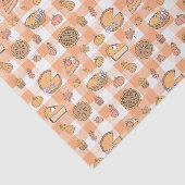 Pumpkin Pie Gingham Tissue Paper Seidenpapier (Ausschnitt)
