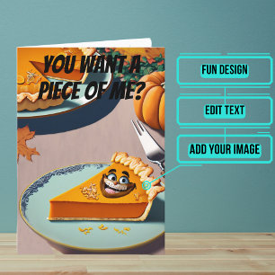 Pumpkin Pie Gone Bad Funny Erntedank Karte