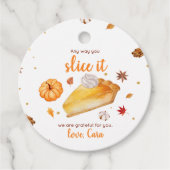 Pumpkin Pie Happy Thanksgiving Round Geschenkanhänger (Vorderseite)