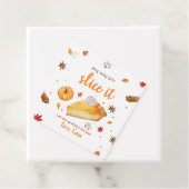 Pumpkin Pie Happy Thanksgiving Square Geschenkanhänger (Beispiel)