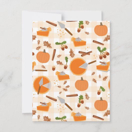 Pumpkin Pie Herbst Erntedank Dankeskarte (Rückseite)
